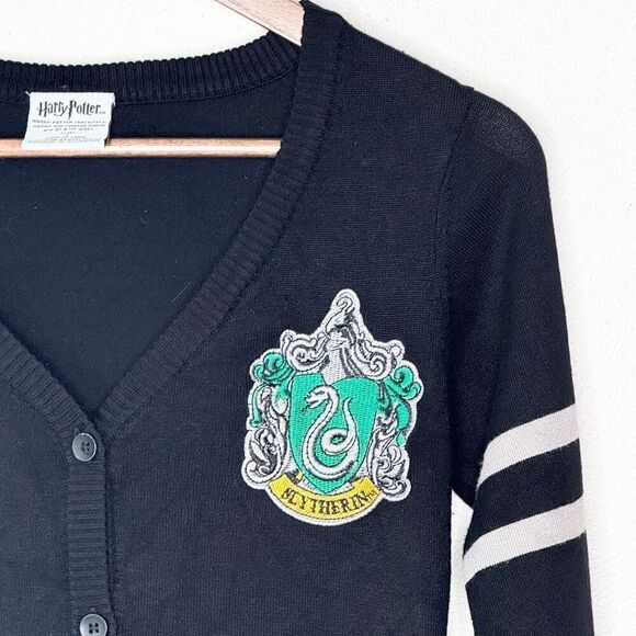 Hot Topic Harry Potter Slytherin House Black Cardigan - Women’s US S - Picture 4 of 9